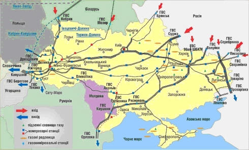 СХЕМА ТРАНЗИТА ГАЗА Новости Украины события в мире