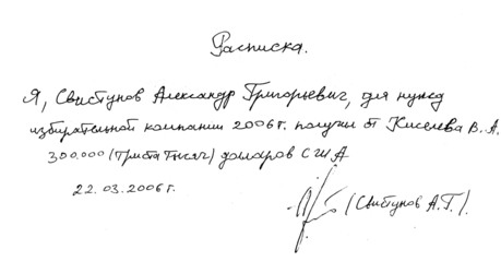 Свистунов Русский блок расписка